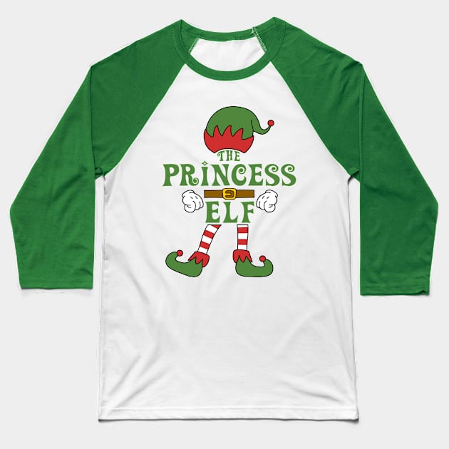 The Princess Elf Christmas Family Matching Outfits Group Attire Baseball T-Shirt by HappyGiftArt